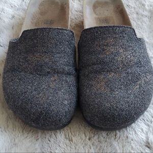 Birkenstock Lucy Sandal From Papillio Grey Wool Felt Clogs Size 40 US 9.5